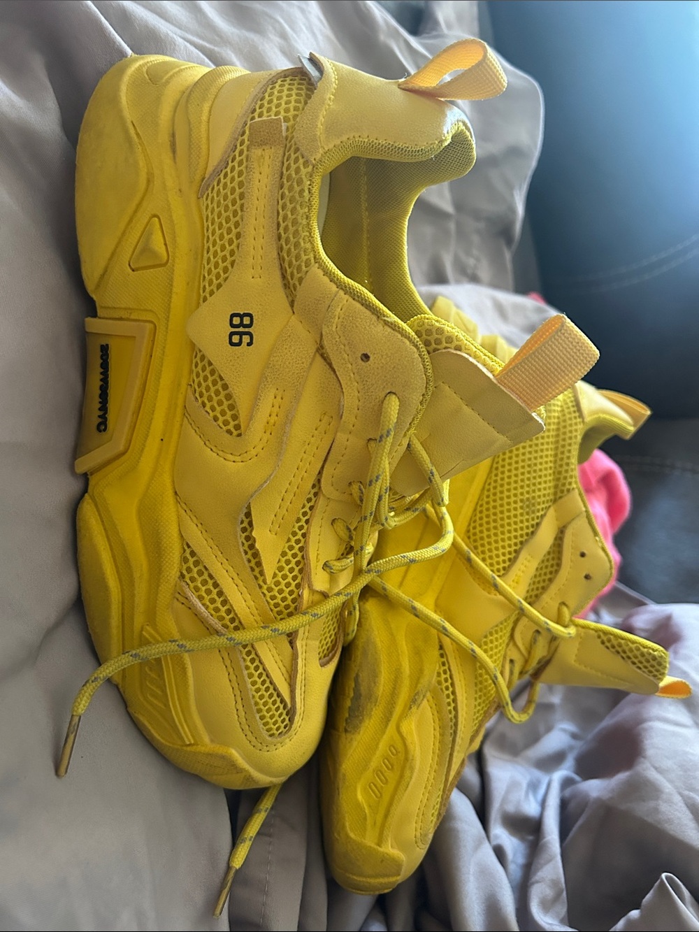 Yellow Kids' Athletic Sneakers - Bold Mesh Trainer